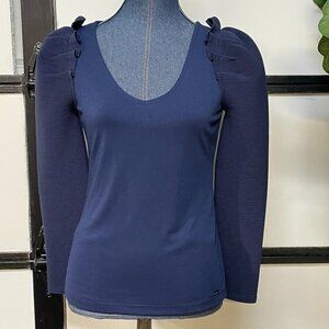 Armani Exchange Long SLeeve Blouse in Dark Blue Size S/P/P